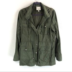 Joie Green Military Style Utility Jacket Size M